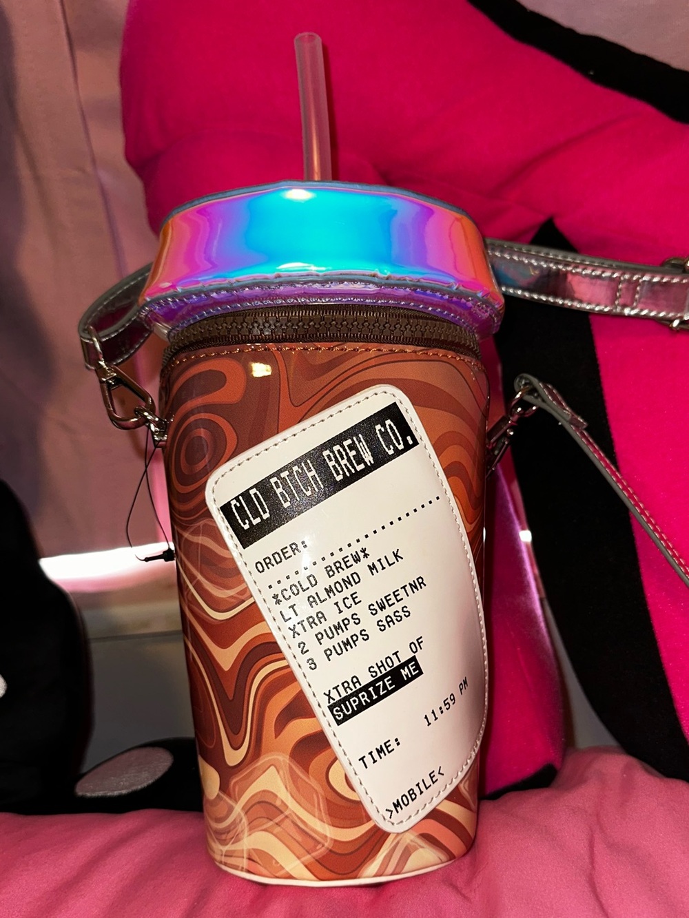 Dolls Kill Current Mood ‘COLD BREW’ Coffee Crossbody Shoulder Bag Purse BAG NEW